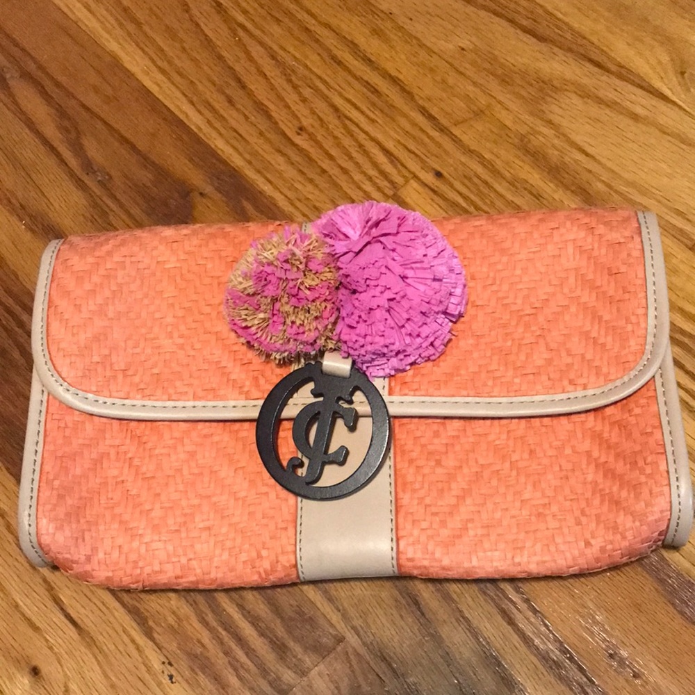Juicy Couture summer straw clutch